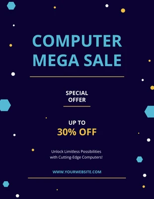 Free  Template: Computer Mega Sale Flyer Template