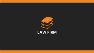 Free  Template: Black And Orange Modern Lawyer Business Card