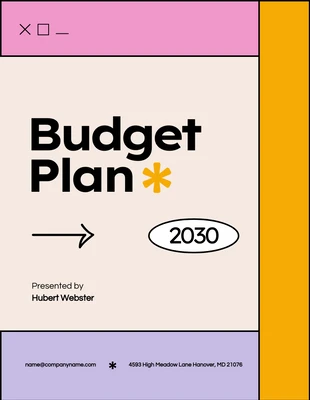 Free  Template: Rectangles Budget Plan