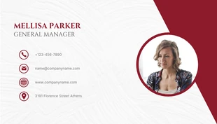 White And Red Minimalist Texture Creative Skincare Business Card - Page 2