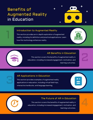 Free  Template: Benefits of Augmented Reality in Education Infographic Template