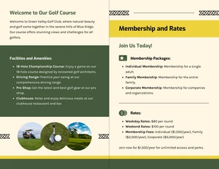 Golf Brochure Template - Page 2