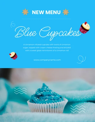 Free  Template: Cupcake New Menu Flyer Template