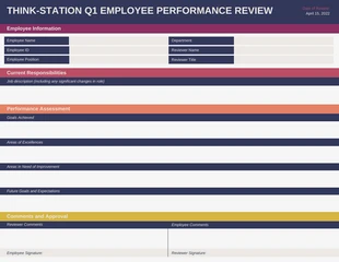 premium  Template: Q1 Employee Performance Review Template