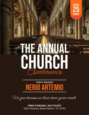 Free  Template: Eternity The Annual Church Conference Flyer Template