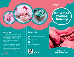 premium  Template: Gourmet Cookie Bakery Brochure Design Template