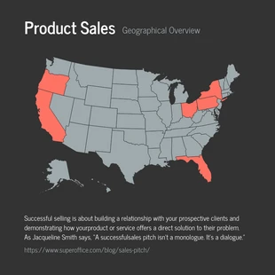 Free  Template: Product Sales Geographics Overview Map Chart Template