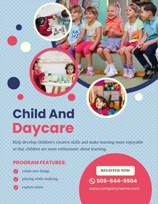 Free  Template: Child Daycare Flyer Template