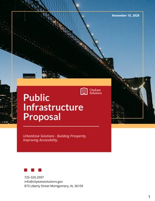 Free  Template: Public Infrastructure Proposal Template