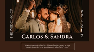 Free  Template: Cedar Wedding Presentation Template