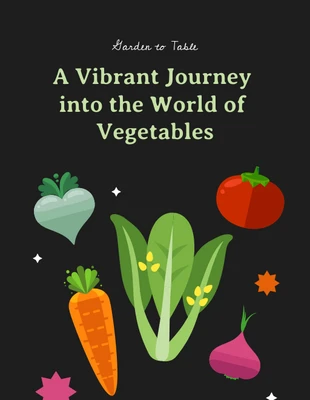 Free  Template: Colorful Vegetables eBook Cover Template