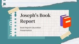 Free  Template: Wedgewood Book Report Education Presentation Template