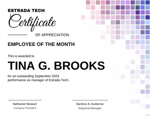 premium  Template: Magenta Corporate Certificate of Recognition Template