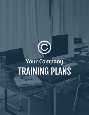 Free  Template: White Blue Company Training Plan Template