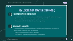 Professional Teal and Purple Leadership Presentation - Page 4