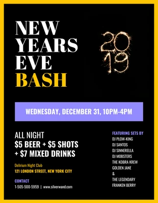 premium  Template: New Years Eve Bash Flyer Template