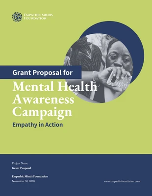 Free  Template: Mental Heatlh Awareness Campaign Grant Proposal Template