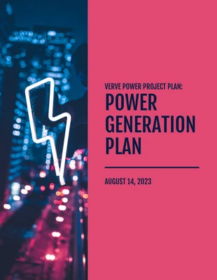 premium  Template: Bold Power Generation Project Plan Template