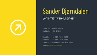 business  Template: Yellow Dark Tech Business Card