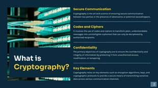 Dark Blue Cryptography Cool Presentation - Page 2