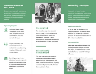 Green Minimalist  Modern Tri-fold Corporate Responsibility Brochure - Page 2