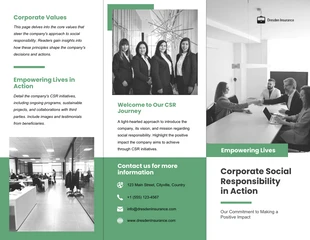 Free  Template: Corporate Responsibility Brochure Template