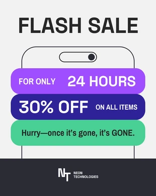 Free  Template: Business Flash Sale Template for Facebook