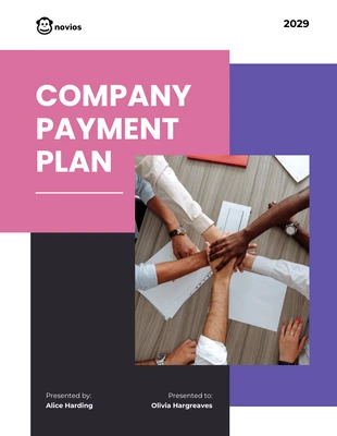 Free  Template: White Multicolor Payment Plan Template