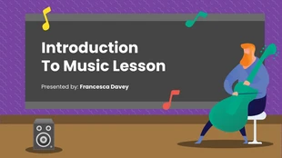 Free  Template: Music Lesson Animated Presentation Template