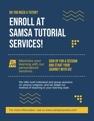 Free  Template: Samsa Tutorial Service Flyer Template