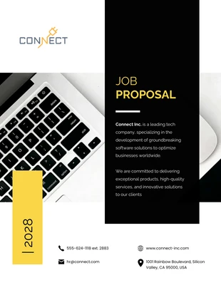 business  Template: Black & Yellow Color Job Proposal Template