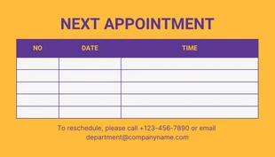 Dark Purple And Yellow Modern Hospital Appointment Business Card - Page 2