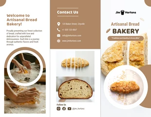 Free  Template: Artisanal Bakery Brochure Template