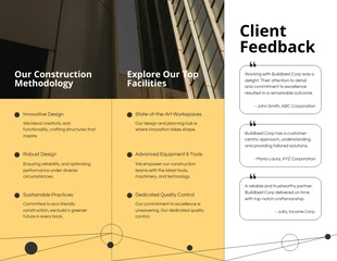 Yellow And White Simple Construction Brochure - Page 2