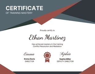 business  Template: Abstract Certificate of Training Template