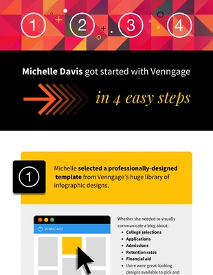 premium  Template: 4 Steps Starting with Venngage Process Infographic Template