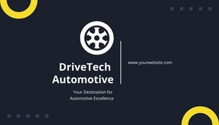 Free  Template: Modern Midnight Blue Automotive Business Card