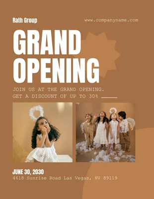 Free  Template: Grand Opening Flyer Template