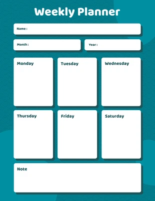 Free  Template: Abstract Weekly Planner Template