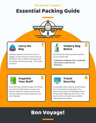 premium  Template: Travel Packing Essentials Infographic List Template