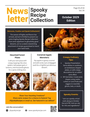 premium  Template: Spooky Recipe Collection Newsletter Template