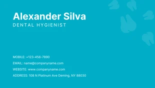 Blue Cute Illustration Dental Business Card - Page 2