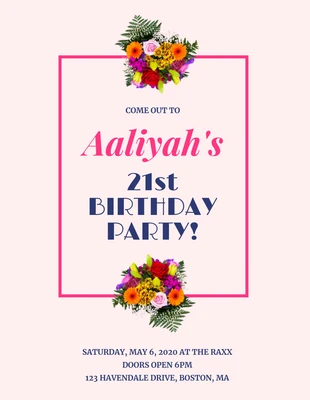 Free  Template: Birthday Party Celebration Event Template