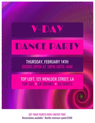 business  Template: Valentine's Day Dance Party Event Flyer Template