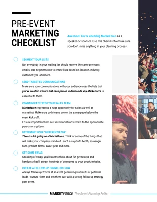 business interactive Template: Photo Pre-Event Marketing Checklist Template