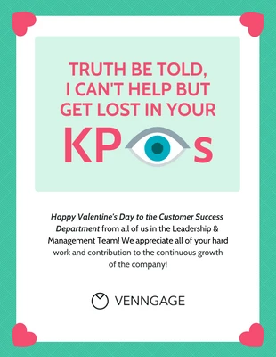 premium  Template: Humor Company KPI Valentine's Day Card