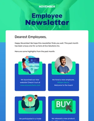 premium  Template: Monthly Employee Newsletter Template