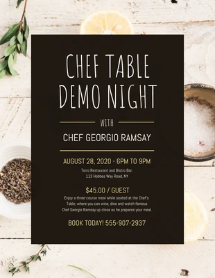 premium  Template: Chef Flyer Design Poster Template