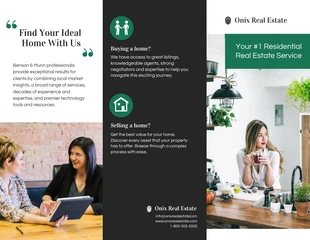 business  Template: Simple Residential Real Estate Tri Fold Brochure Template