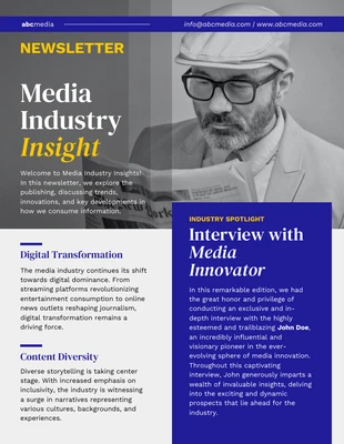 premium  Template: Media Industry Insights Newsletter Template